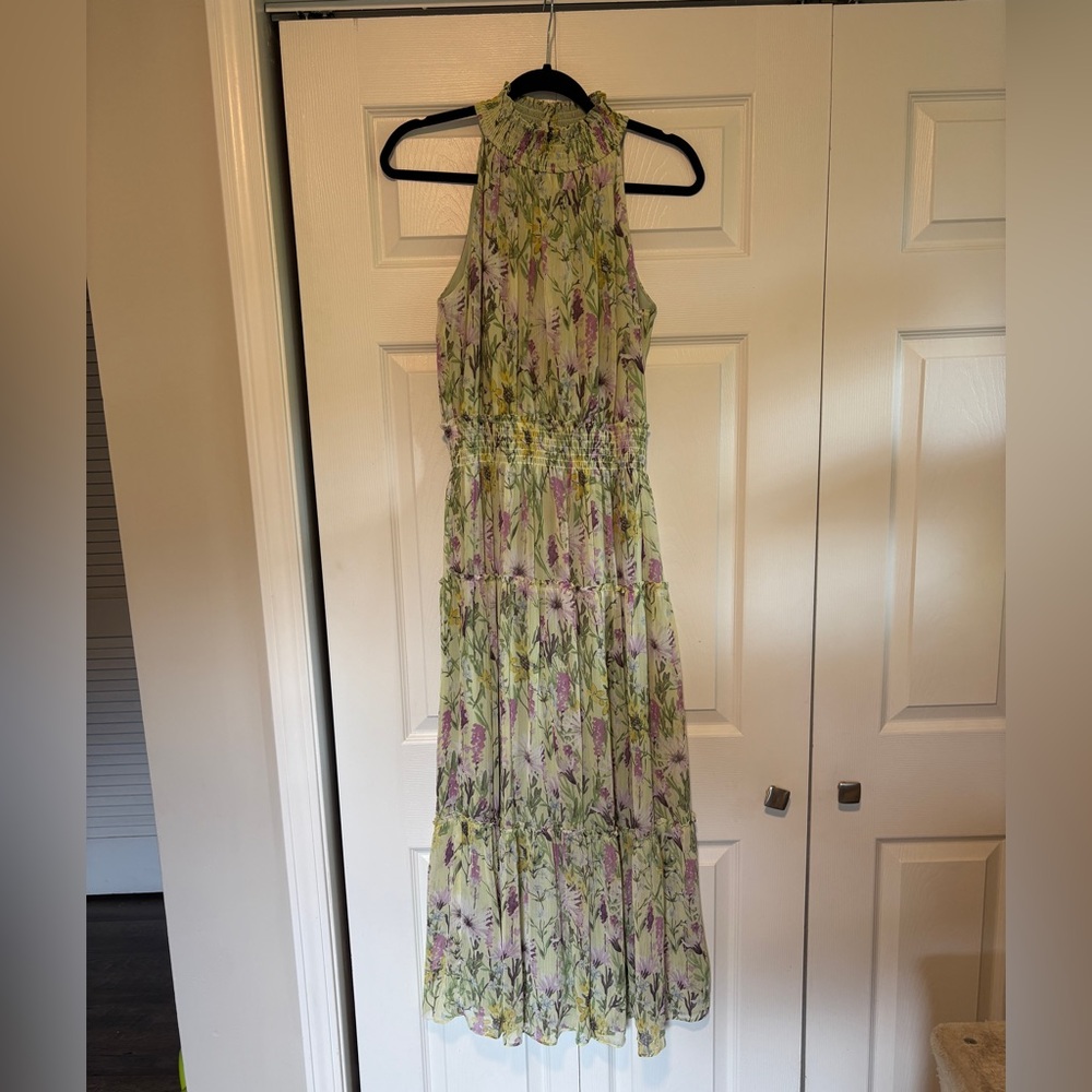 Taylor Green Ruffled Tiered Maxi Dress